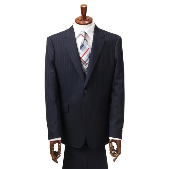 【洋服の青山】秋冬用 ネイビー系 スタイリッシュスーツ【ツーパンツ】【TioTio PREMIUM】...