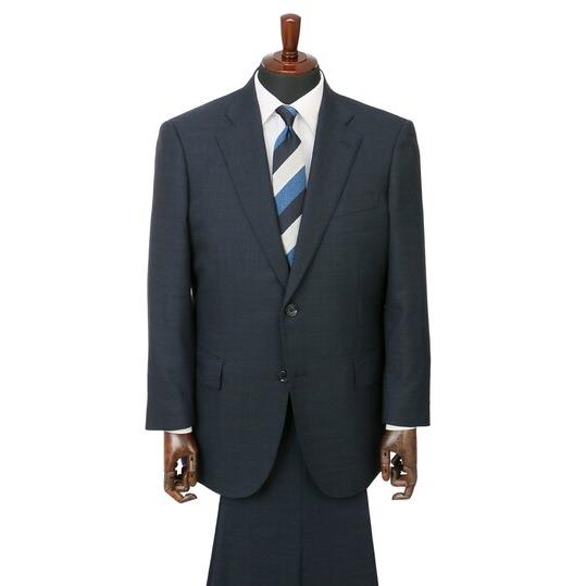 【洋服の青山】秋冬 ネイビー系 スタンダードスーツ【キング&amp;トール】【Plastics Smart】...