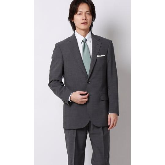 【洋服の青山】盛夏 グレー系 スタンダードスーツ【清涼】【ツーパンツ】【Plastics Smart...
