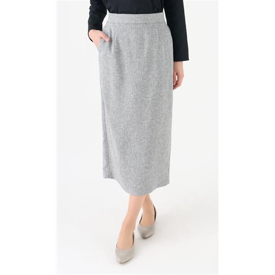 【洋服の青山】レディース 春夏用 グレー系 ロングタイトスカート セットアップ可 ハンドウォッシュ ...