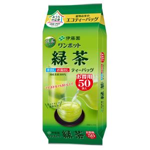 Lohaco 水出し可 伊藤園 ワンポット 抹茶入り緑茶 エコティーバッグ 1袋 50バッグ入