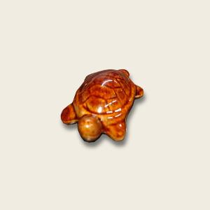 置物 添景：信楽焼き亀（カメ）　飴色*資材