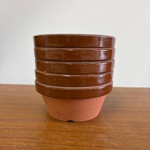 鉢:【新古品】素焼き鉢(駄温) 4.5号浅 5個...の商品画像