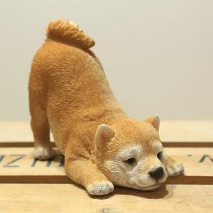 雑貨　置物・フィギュア：伏せ子シバ*柴犬　子犬　190｜y-bonsai