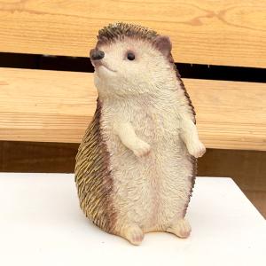 雑貨 置物 フィギュア：ハリネズミ B*hedgehog はりねずみ フィギア H18.3cm  アンティーク調｜y-bonsai