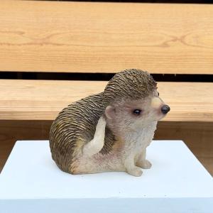 雑貨 置物 フィギュア：ハリネズミ A*hedgehog はりねずみ フィギア H13.2cm  アンティーク調｜y-bonsai
