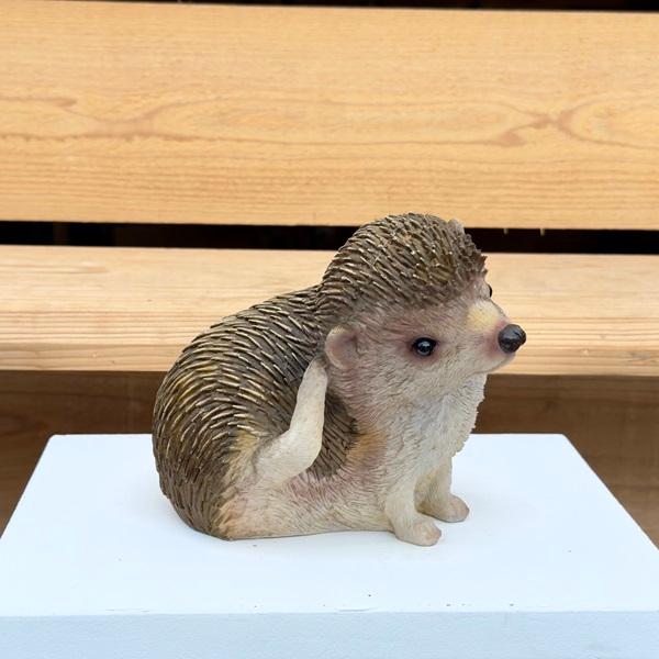 雑貨 置物 フィギュア：ハリネズミ A*hedgehog はりねずみ フィギア H13.2cm  ア...