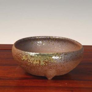 盆栽小鉢：美芸（常滑）六角鬼面足面付鉢 15.5cm*資材 : 遊恵盆栽