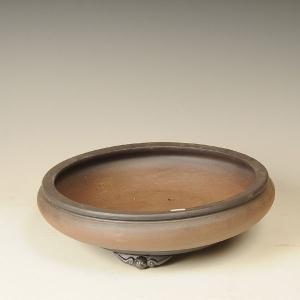 植木鉢【禄巳斉春松】手作り切立長角盆栽鉢(イブシ）13号 : ヤマコー