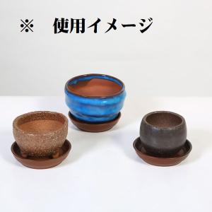 水盤 受け皿:陶器製受け皿 丸 2.5号の詳細画像2