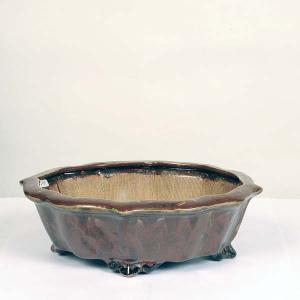 現代小鉢:平安虹泉 剣モッコ鉢 25.5cm【...の詳細画像1