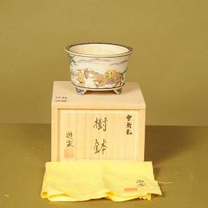 盆栽小鉢:秀功堂遊楽 丸鉢 9.2cm【現】*資材の詳細画像1