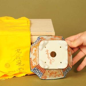 鉢:九谷晃雲 賢人図隅入正方鉢 12.0cm ...の詳細画像2