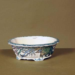 現代小鉢：祥石(二代目)　モッコ鉢　17.3cm【現】*資材