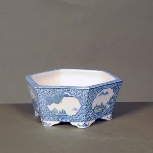 現代小鉢:祥石(二代目) 六角鉢 16.8cm...の詳細画像1