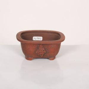 盆栽小鉢：美芸（常滑）長方エン付入窓彫入　9.8cm*資材｜y-bonsai