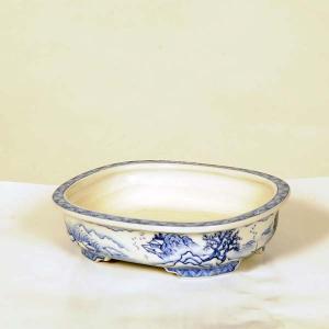 現代小鉢:月香 縁付楕円鉢 17.0cm【現】...の詳細画像1