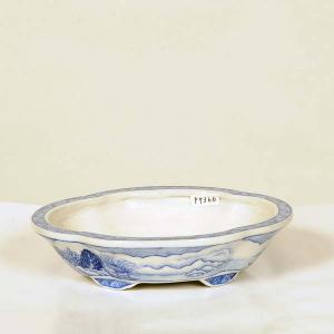 現代小鉢：月香　モッコ鉢　16.3cm【現】(共箱・共布　有)