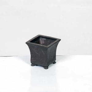 現代小鉢：流苑(りゅうえん）正方反り鉢　6ｃｍ【現品】*Ryuuen