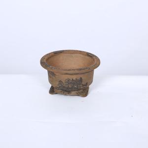現代小鉢:谷嵐山 外縁段足丸鉢【現品】*9.2...の詳細画像2