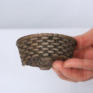 現代小鉢:谷嵐山 外縁籠彫楕円鉢【現品】*8....の詳細画像2