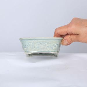 現代小鉢:谷嵐山 外縁足付長方鉢【現品】*14...の詳細画像3