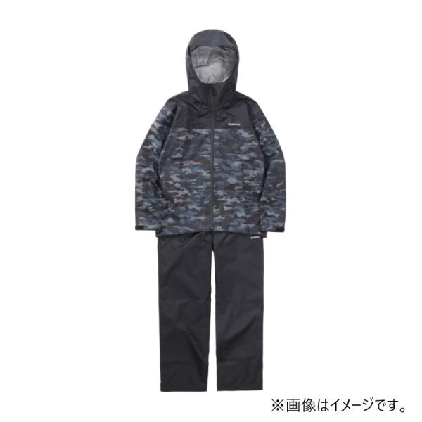 シマノ　RA-047X 3レイヤー レインスーツ 3XL ブラックマルチカモ