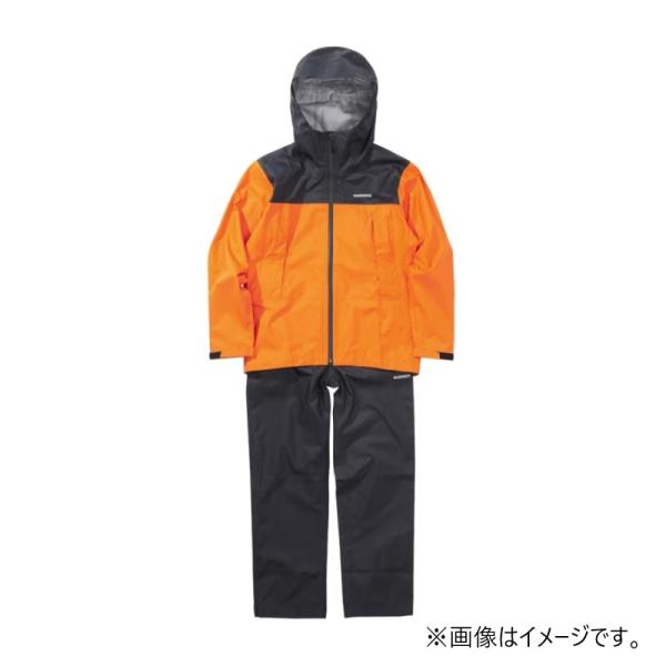 シマノ　RA-047X 3レイヤー レインスーツ 3XL オレンジ