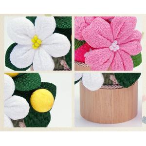 ちりめん 桜橘 木製丸台 高さ8.5cm 雛人...の詳細画像2