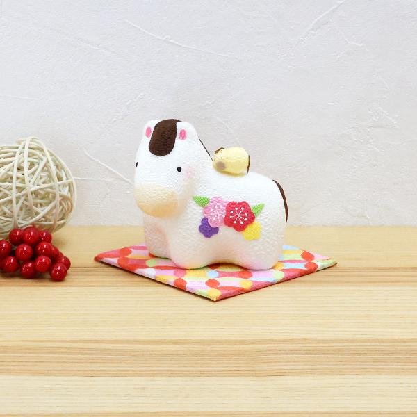 正月飾り 干支午 午 置物 ちりめん 花親子 お正月飾り 干支の置物 十二支 おしゃれ 馬 ウマ う...