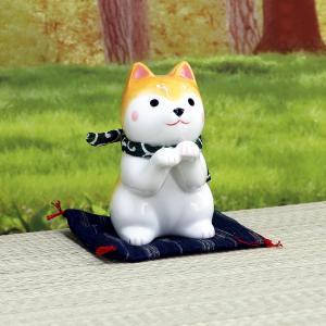 大阪長生堂 いぬ イヌ 犬 戌 置物 陶器 わんこ日和おねだり柴犬 高さ