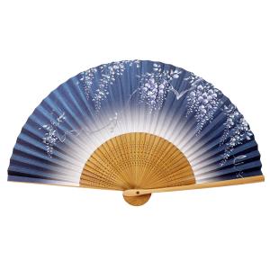 扇子 レディース 女性用 藤 名入れ 無料特典 ...の商品画像