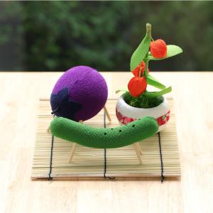 お盆飾り ちりめん製 コンパクト 精霊馬飾りセ...の詳細画像5