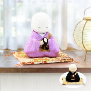 お盆飾り 陶器製 コンパクト ちりめんお坊さん ...の商品画像