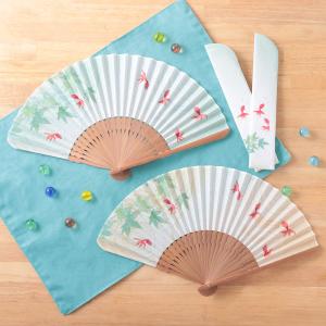 扇子セット（紙箱入） 宇野千代 桜 女性 京都 さんび : さんび