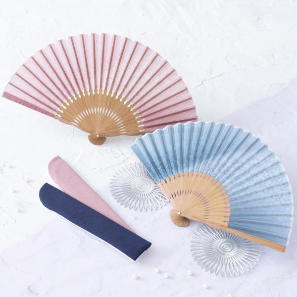 扇子 レディース 女性用 扇子袋付き すずらん メール便限定 送料無料 ケース付き 手書き 名入れ ...