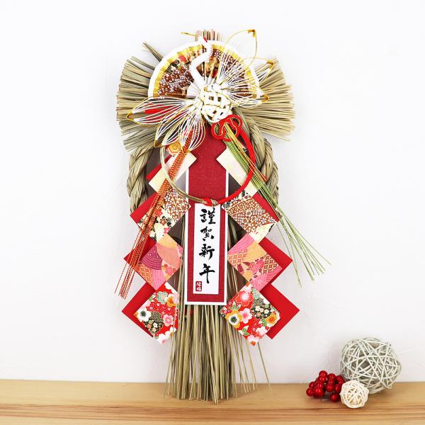 正月飾り しめ縄 鶴雅飾り お正月飾り しめ縄飾り しめ縄リース しめ飾り おしゃれ モダン 玄関 ...