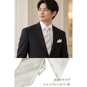 ネクタイ チーフ セット メンズ 結婚式 シル...の詳細画像3