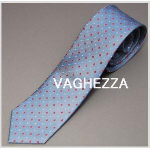 卸売価格　ネクタイ　VAGHEZZA　ナローネクタイ グレー系ベース　小紋ネクタイ　ギフト 誕生日｜y-cravat-ueda