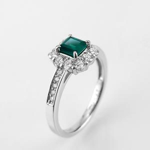 コロンビア産エメラルド0.48ctプラチナリン...の詳細画像1