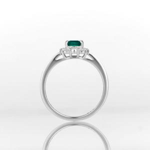 コロンビア産エメラルド0.48ctプラチナリン...の詳細画像2