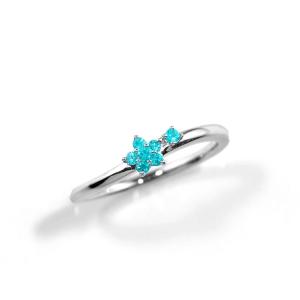 ブラジル産バターリャ鉱山パライバトルマリン0.16ctプラチナK18