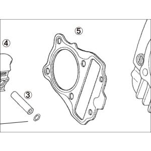5.GASKET, CYLINDER HEAD [カブ系 ボアアップキット：補修部品] バイク