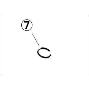 7.CLIP, PISTON PIN, 13MM ピストンピンクリップ,13MM [GROM グロム ボアアップキット(ED12100K26A01）：補修部品] バイク｜y-endurance