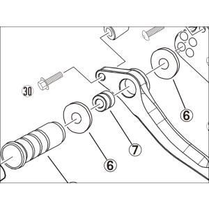 【レース専用】 7.BOSS PEDAL PIVOT  バックステップキット 補修部品 バイク｜y-endurance