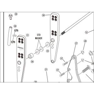 【レース専用】 35.COLLAR LH STEP BASE PLATE[バックステップキット(EF650K26J1)：補修部品] バイク｜y-endurance