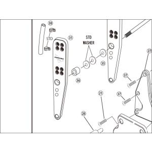 【レース専用】 36.COLLAR RH STEP BASE PLATE[バックステップキット(EF650K26J1)：補修部品] バイク｜y-endurance