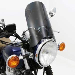 SR400 RH03J RH16J メーターバイザーロング セット スモーク ＋ 取り付け キット バイク｜y-endurance