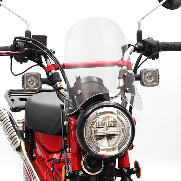 CT125 ハンターカブ JA55 JA65 メーターバイザーロングセット(クリア)＋取り付けキット...