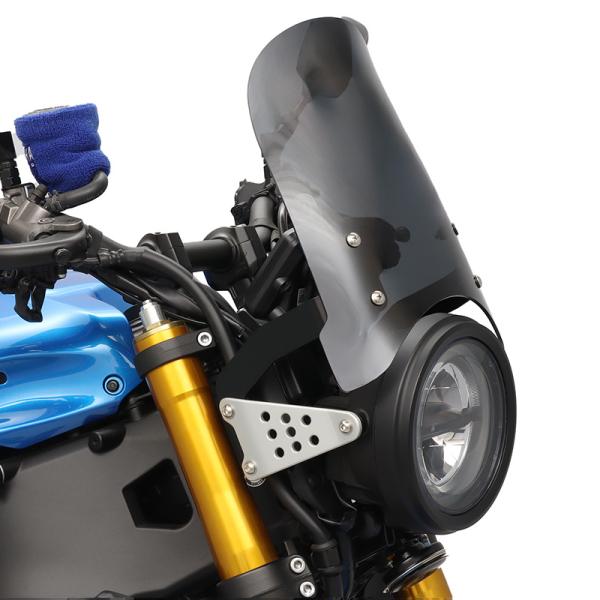 XSR900 RN80J メーターバイザーロングセット（スモーク）＋取り付けキット バイク